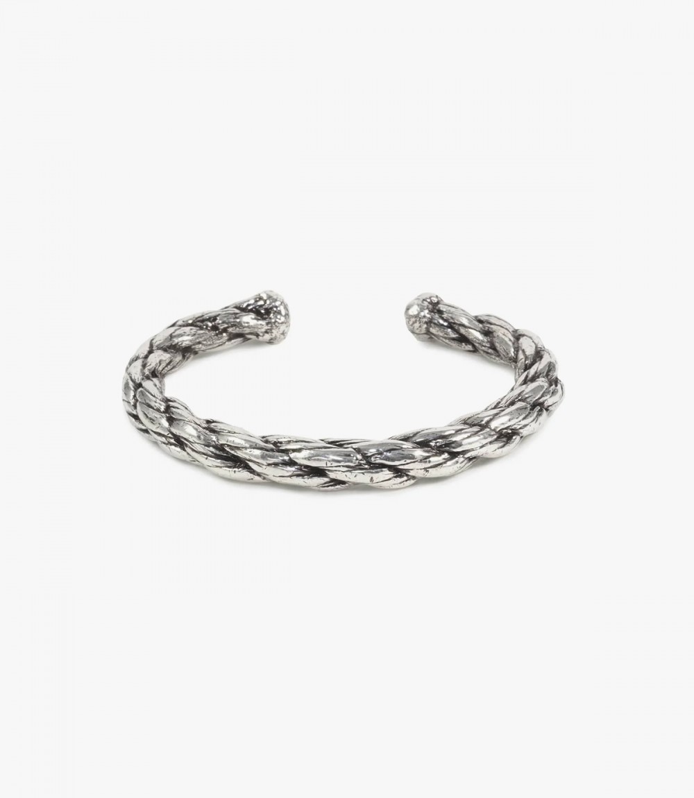 Bracelet Corde moyen modèle argent patiné