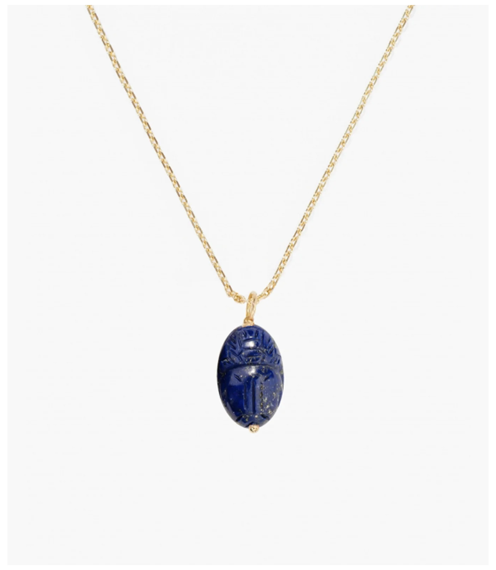 Pendentif Scarabée Lapis Lazuli moyen modèle