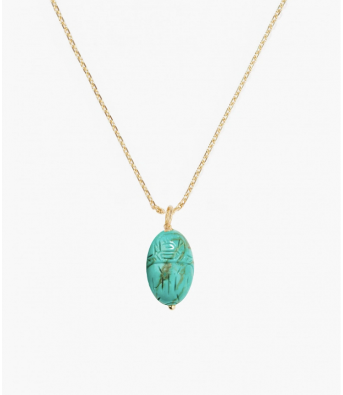 Pendentif Scarabée Turquoise moyen modèle