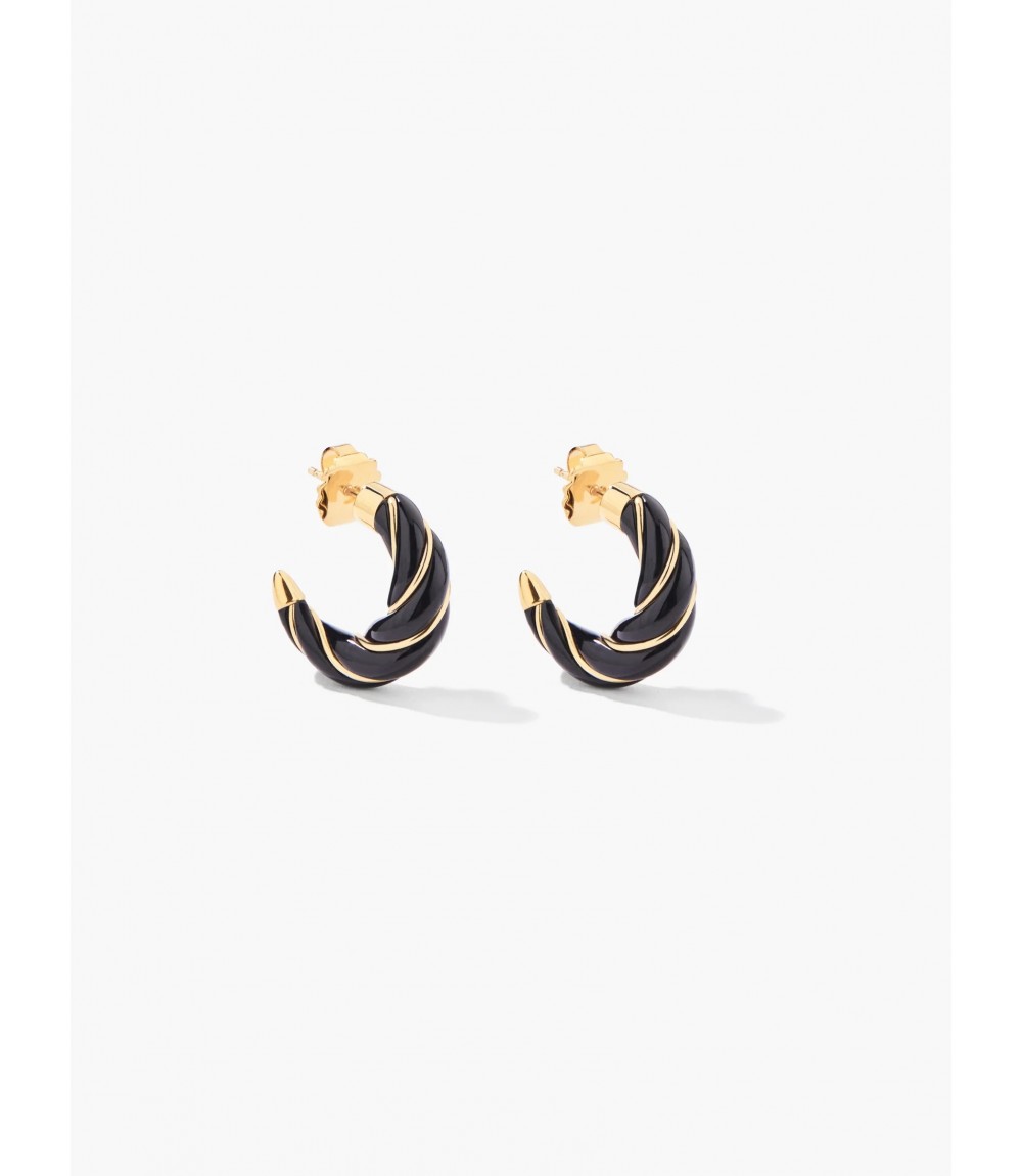 Boucles D'Oreilles Diana Noires Petit...