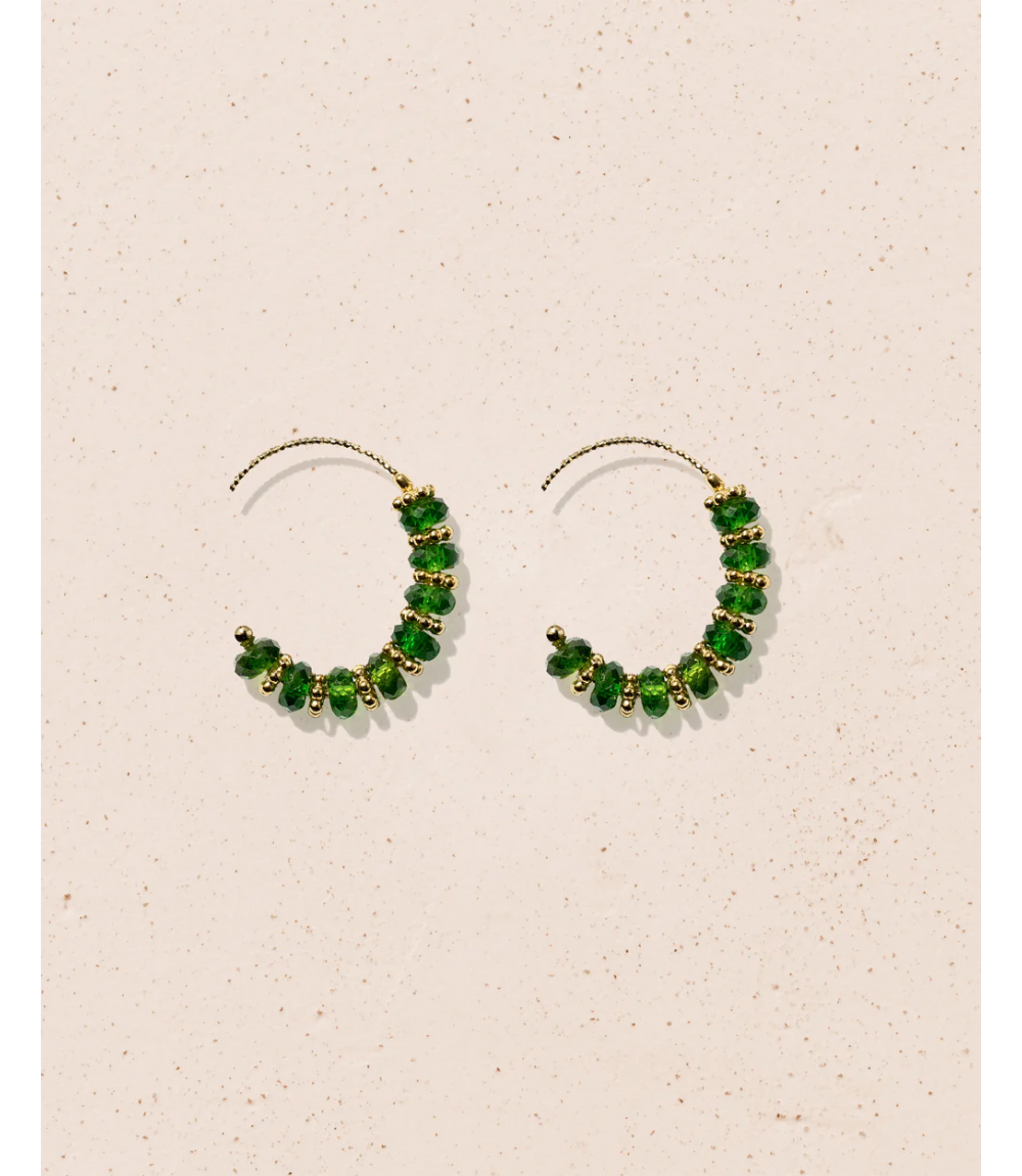 Boucles d'Oreilles Amara Diopside - Tityaravy