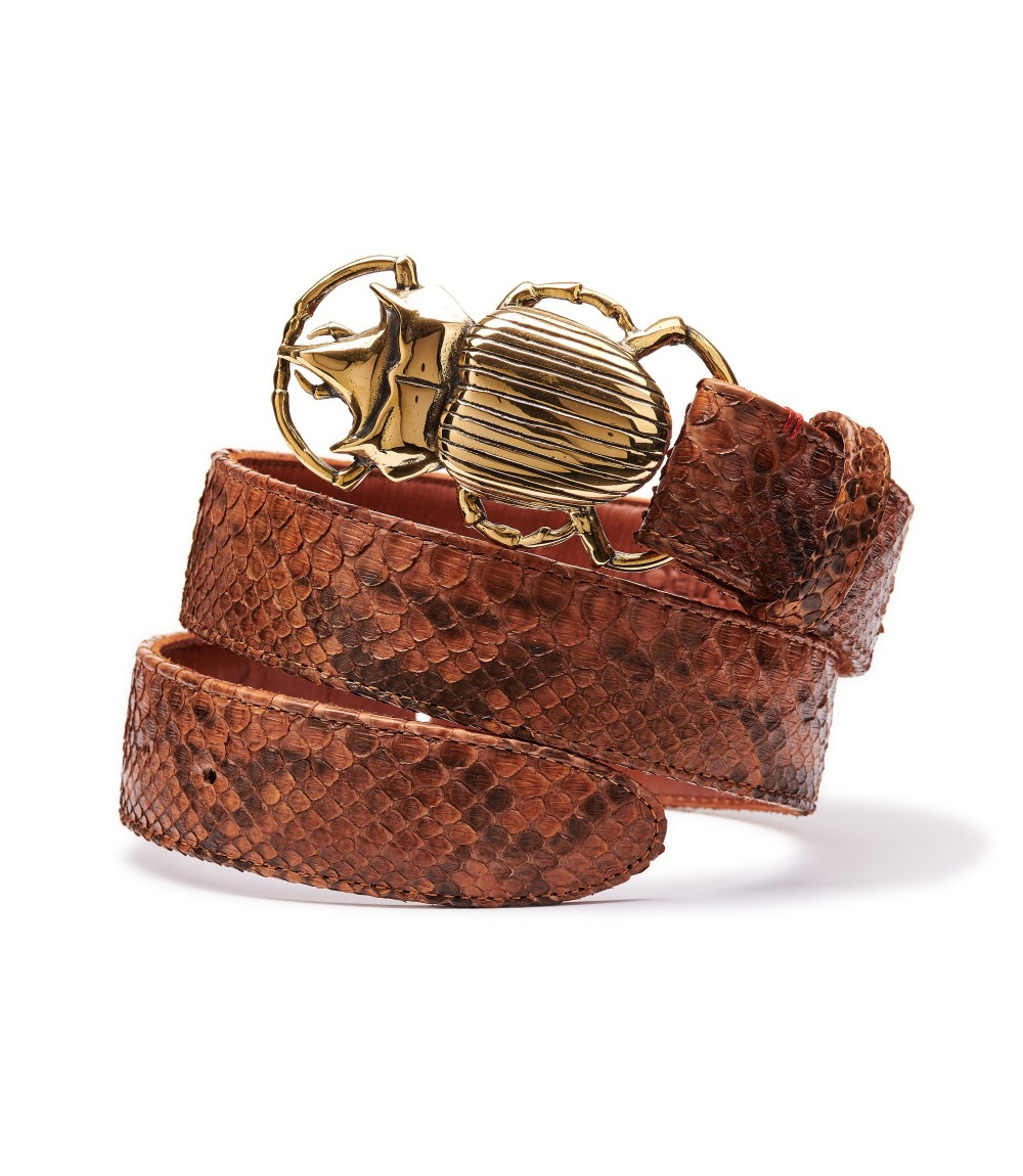 Ceinture Python Beetle Gold