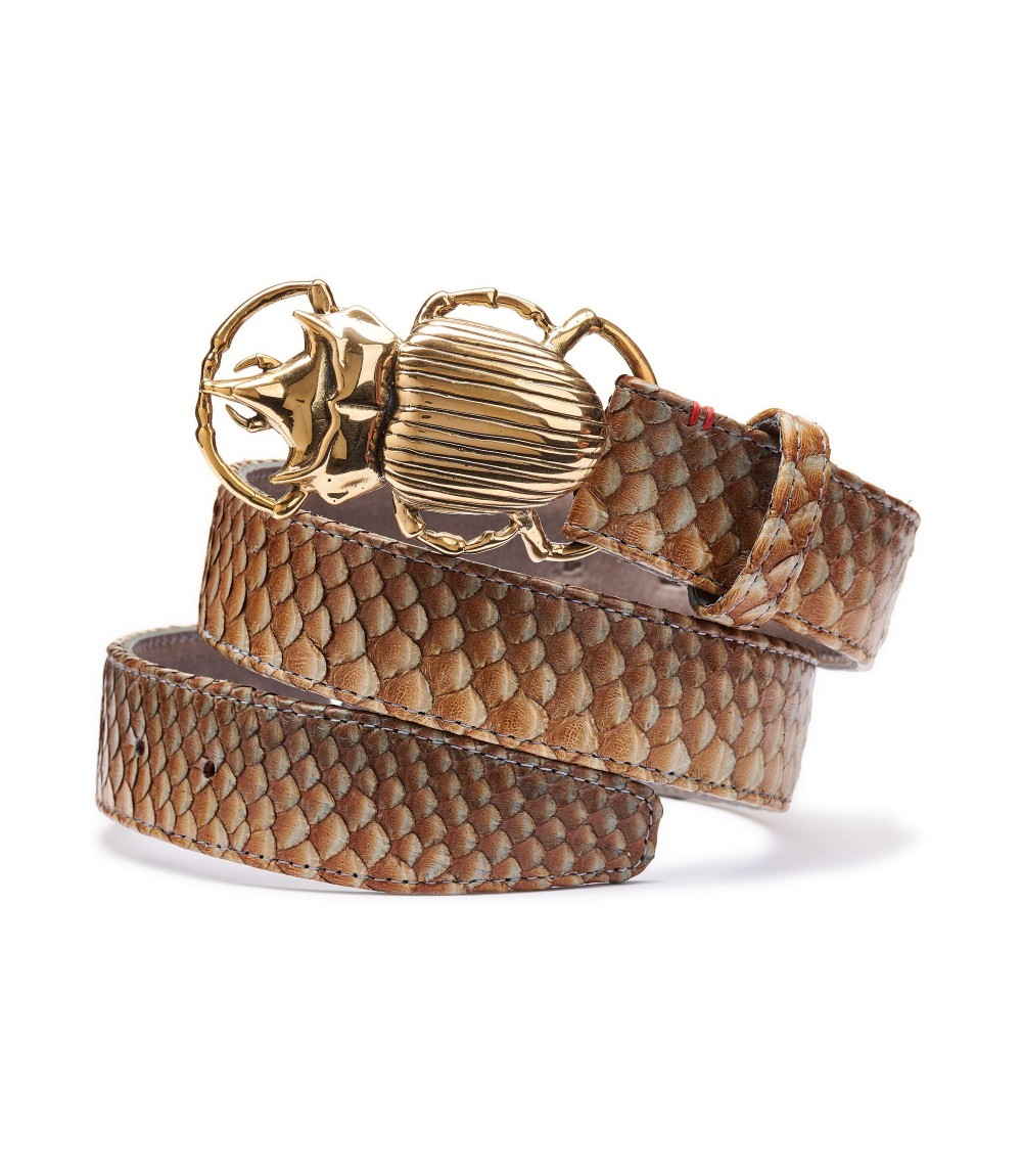 Ceinture Python Beetle Gold