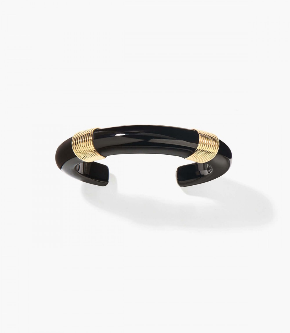 Bracelet jonc Katt Noir